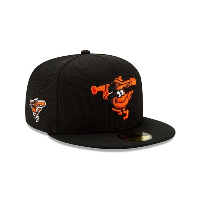 Black Baltimore Orioles Hat - New Era MLB 2021 Spring Training 59FIFTY Fitted Caps USA4870296